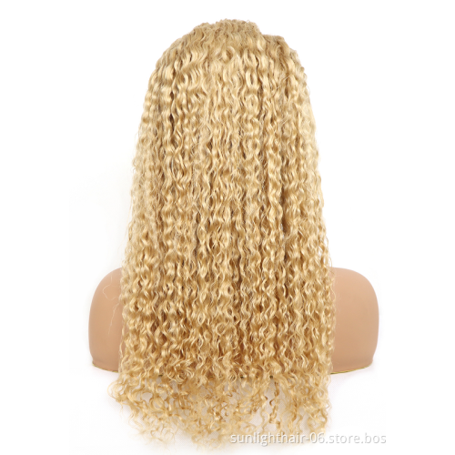 Sunlight cheap human hair indian hair water waave 13x4 lace front wigs 12a grade virgin human hair 613 lace frontal wigs